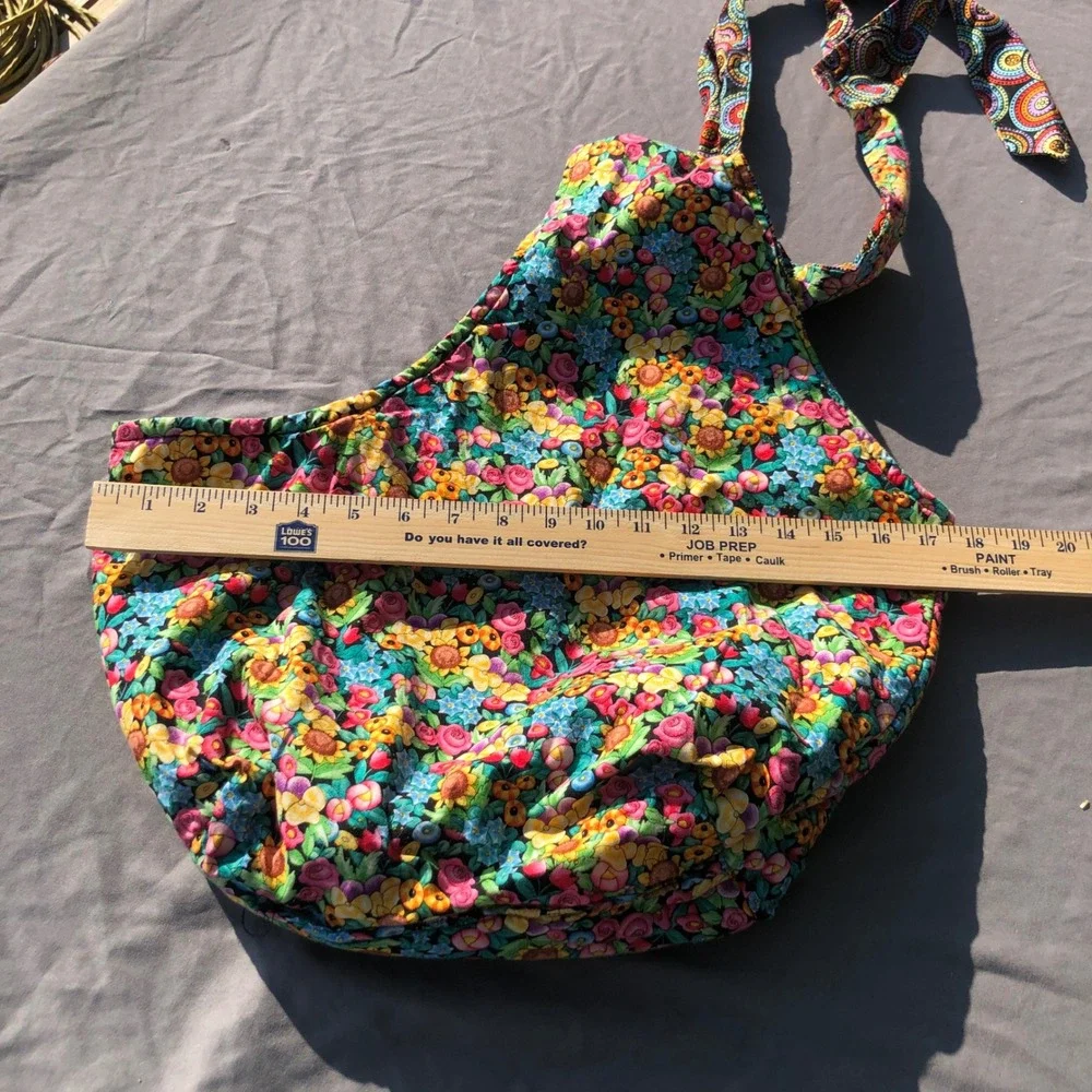 Floral Hobo Bag Multicolor Reversible Shoulder‎ Bag Hippie Bohemian Festival